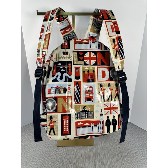 HARRODS London Iconic Backpack Nutcracker Guard Flag Doubledecker Bus PVC Coated - Picture 4 of 9
